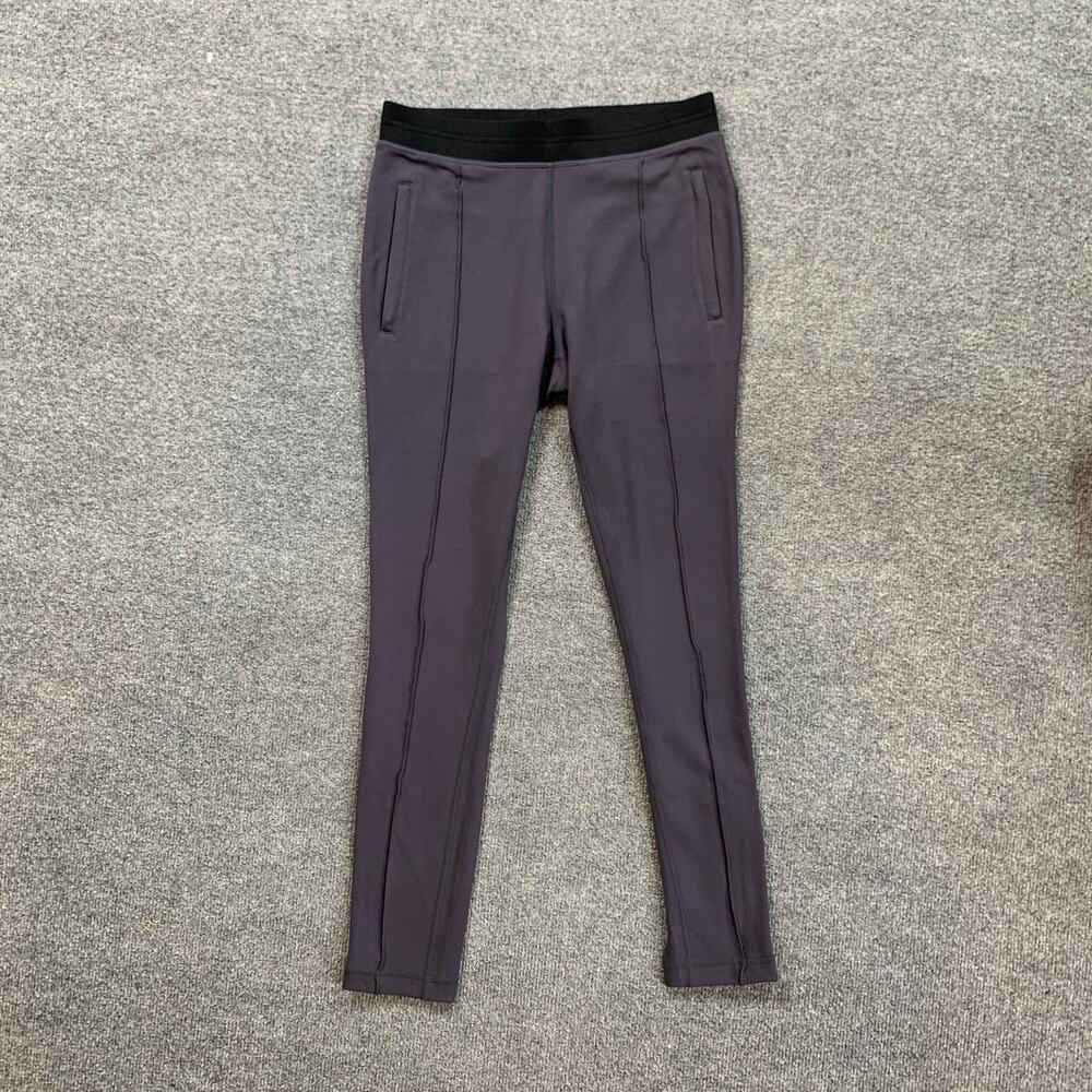 Fabletics Pants Womens S Small Blue Gray Black Noelle Pintuck Seams Ankle Zip